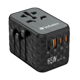 Verbatim Adaptador Universal de Viaje UTA-05 con 2 Puertos USB-C y 2 Puertos USB-A, Carga Rápida Precio: 35.69000028. SKU: B1928Q3QYA