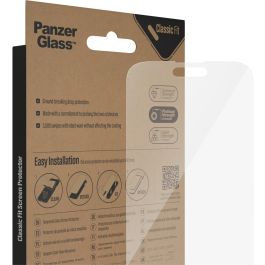 PanzerGlass Protector de Pantalla para iPhone 14 Pro Max | Vidrio Templado Anti-rayones, Golpes y Antibacteriano | Transparente