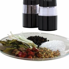 Russell Hobbs 28010-56/RH Juego Molinillo Sal y Pimienta Eléctrico – Molienda Fina/Gruesa, Luz LED – Negro