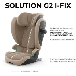 Cybex Gold Silla de coche Solution G2 i-Fix Plus Fabric - Moon Black CYB4063846470020