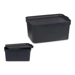 Caja Plastico Con Tapa 7,5L Antracita Kipit 21X14CM (12 Unidades) Precio: 44.89000054. SKU: B1H4LDQEKH