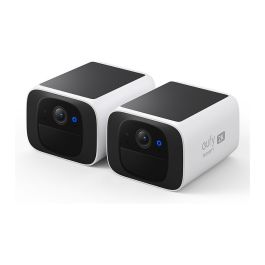 Eufy SoloCam S220 Cámara Vigilancia WiFi Exterior Solar 2K IP67 Sin Cuotas Mensuales Inalámbrico Techo/Pared Blanco Cubo