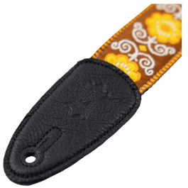 Levy's Correa Hootenanny Series 2" - Correa Guitarra Patrón Flor Amarillo