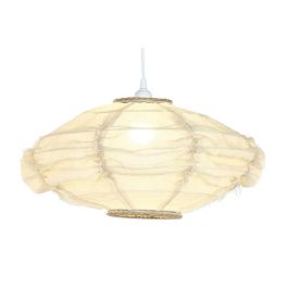 DKD Home Decor Lámpara de Techo Colgante Oriental Colección Japaning Lino Crudo Natural 45x45x20 cm E27 Max 50W Precio: 39.88999982. SKU: B183WRVMKD