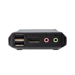 ATEN Switch KVM en formato cable híbrido DisplayPort de 2 puertos USB-C