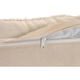 DKD Home Decor Pack de 2 Cojines Boho de Algodón Crudo 30x50 cm, Hechos a Mano, con Cremallera y Relleno de 380g