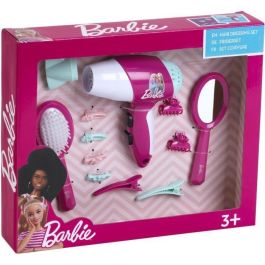 Klein 5790 Barbie Set de Peluquería con Secador de Pelo Electrónico - Accesorios de Juguete 7 Piezas