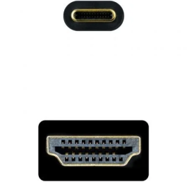 Nano Cable 10.15.5135 Cable Conversor USB Tipo-C Macho a HDMI Macho 4K@30Hz 5m Negro