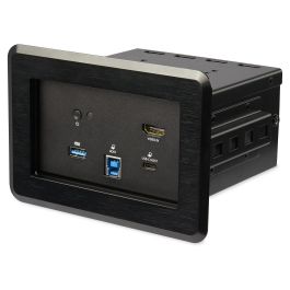 StarTech Hub de Conferencia con Base de Carga 60W - Docking Station para Salas con 4K HDMI, USB-C, USB-A, Gigabit Ethernet y Audio - Negro