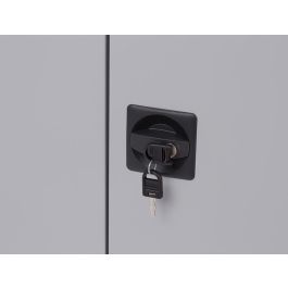 Rocada Armario Metálico 2 Puertas Batientes 4 Baldas 102x198x45 cm AC00 Gris/Gris