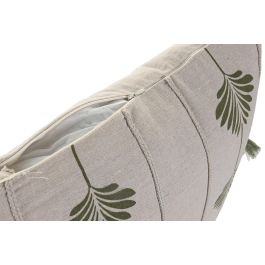 DKD Home Decor Cojín Boho de Algodón Natural y Verde 45 x 45 cm (2 Unidades)