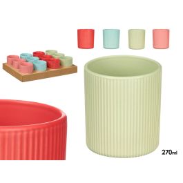 Vessia Vaso Rayas Surtidos Colores Vivos 270 ml 8x8x9 cm Cerámica Apto Lavavajillas Microondas Congelador (Set de 24) Precio: 33.94999971. SKU: B1F3WGW9PE