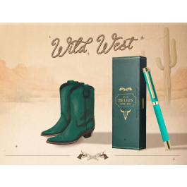 Belius Roller Wild West Verde Dorado Tinta Negra Caja de Diseño