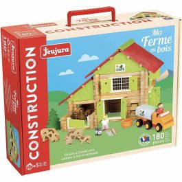 Jeujura Construcción de Madera My Wooden Farm - Set Chalet Granja y Montaña con Camión 180 Piezas Mixtas +5 Años