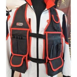 KS TOOLS Chaleco de Trabajo Multifuncional Poliéster con Bolsillo para Teléfono Talla Universal Ajustable