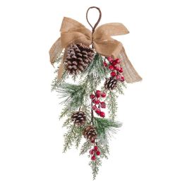 Colgador para Puertas Navidad Blanco Rojo Verde Natural Ratán Plástico 55 cm Precio: 14.5079001331. SKU: B1E826BWHB