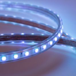 Tira LED RGB 220V IP65 SMD5050 60 LEDs/M 10W Alta Luminosidad Cortable 1M Sin Transformador Larga Duración 40.000h HO-220-60-50-RGB