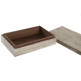 DKD Home Decor Joyero Colonial de Hueso y Resina Crema 20.5x13x5.5 cm