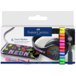FABER-CASTELL Neon Marker 6 unidades Surtido colores: Azul, Verde, Naranja, Rojo, Violeta, Amarillo. Punta 1.5mm. En caja Precio: 24.50000014. SKU: B1ANAPN2SK