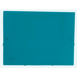 Liderpapel Carpeta Portadocumentos 36933 con Gomas Polipropileno DIN A4 Verde Translúcido Lomo 25 mm