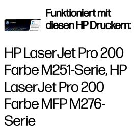 HP CF211A Nº131A Toner Cyan Original para HP LaserJet Pro M251/M276 - 1.800 páginas