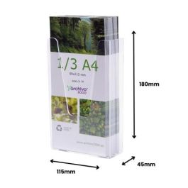 Archivo 2000 Portafolletos Mural Premium Espesor 3 mm Vertical Din A4 45x115x180 mm