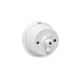 Edm Conmutador lazo porcelana superficie serie vintage 10A 250V Ø80mm blanco Precio: 27.50000033. SKU: S7900521