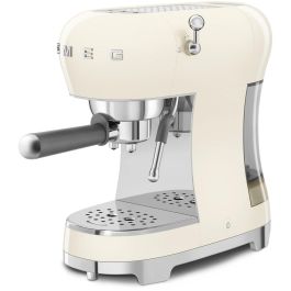 Smeg ECF02CREU Cafetera Espresso Manual de Bomba 15 Bares Crema 1.1L 1350W para Café Molido y Cappuccino