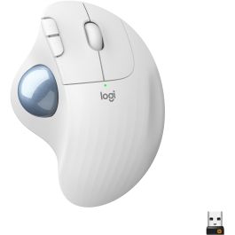 LOGITECH Raton Trackball Inalambrico ERGO M575/ Hasta 2000 DPI/ Blanco Crudo