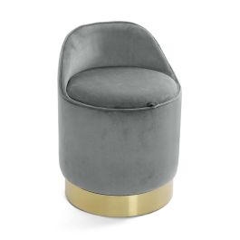 Puff Gris Dorado con Almacenaje Versa 40x55 cm - Poliéster (2 Unidades) Precio: 147.49999946. SKU: B12AKW9XKE