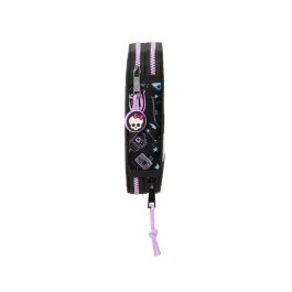 Plumier Doble Monster High Negro 12.5 x 19.5 x 4 cm 28 piezas