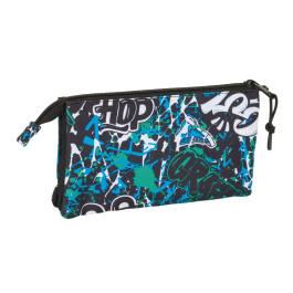Safta Estuche Portatodo Triple Graffiti 120x220x30 mm