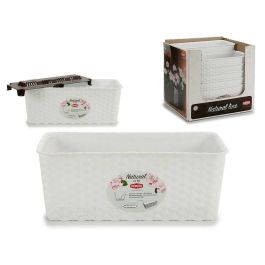 Jardinera Natural Reser Agua 30 cm Blanco Stefanplast - 29x11x12.5 cm (12 Unidades) Precio: 39.49999988. SKU: S3601674