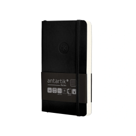 Antartik Cuaderno A6 Tapa Blanda Cuadriculado Negro 100 Hojas 80 gr FSC