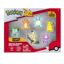Jazwares Figuras Pokemon Multipack 6 con Pikachu, Squirtle, Charmander, Bulbasaur, Mimikyu y Toxel de Kanto
