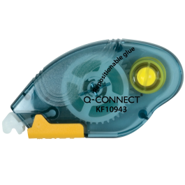 Q-connect Pegamento Roller Compact Removible 6,5 mm x 10 m Cinta Adhesiva Doble Cara Profesional