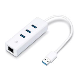 Tp-Link Adaptador Usb 2 En 1 Con Hub De 3 Puertos Usb 3.0 Y Adaptador Ethernet Gigabit