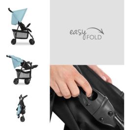 Hauck Cochecito de caña Sport Azul - Silla de paseo ligera, compacta, plegable y reclinable para bebé