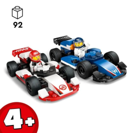Lego City 60464 Coches de Carreras de F1 Williams Racing y Haas F1 - Juguete para 4 Años