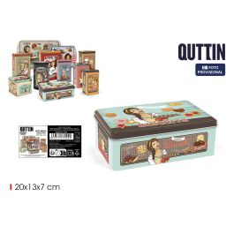 Bote de metal para galletas Quttin 20x13x7 cm (12 Unidades) Precio: 27.50000033. SKU: B1KKFBFBTE