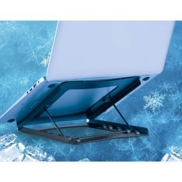 MANHATTAN Soporte Ajustable para Portátil/Tablet 5 Niveles, de 10" a 15.6", Ergonómico de Acero, Negro, hasta 5 kg
