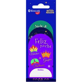 Bismark 333589 Pack 6 Etiquetas Adhesivas Reyes Magos 6x16,5 cm para Regalos