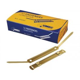 UMEC Fastener metálico dorado U304401, caja 100 unidades Precio: 12.50000059. SKU: B1CNABFWKJ
