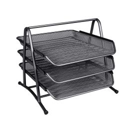 Bandeja Sobremesa Metalica Q-Connect Kf00823 Rejilla Negra 3 Bandejas Movibles 350x278x275 mm Precio: 19.89000057. SKU: BIX35097