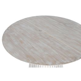 Mesa de Comedor Home ESPRIT Blanco madera de mindi 120 x 120 x 75 cm Mesa de Comedor Home ESPRIT Blanco madera de mindi 120 x 120 x 75 cm