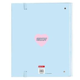 Carpeta de anillas Snoopy Love Azul 27 x 32 x 3.5 cm