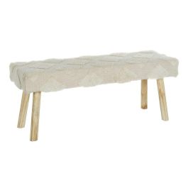 Banqueta DKD Home Decor Blanco Natural Madera 120 x 50 x 40 cm Precio: 147.49999946. SKU: B17B2BNXCZ