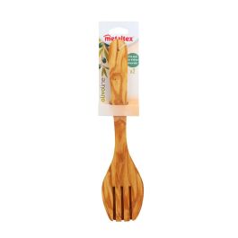 Metaltex Cubierto para ensalada de madera de olivo 30 cm