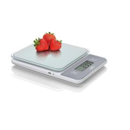 Laica Báscula de Cocina Electrónica KS1320 Digital hasta 5kg Plata Recargable USB Vidrio Templado