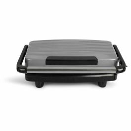 Livoo DOC232G Parrilla compacta 23x15cm, antiadherente, placas ranuradas, bisagra ajustable, indicador luminoso, almacenamiento vertical